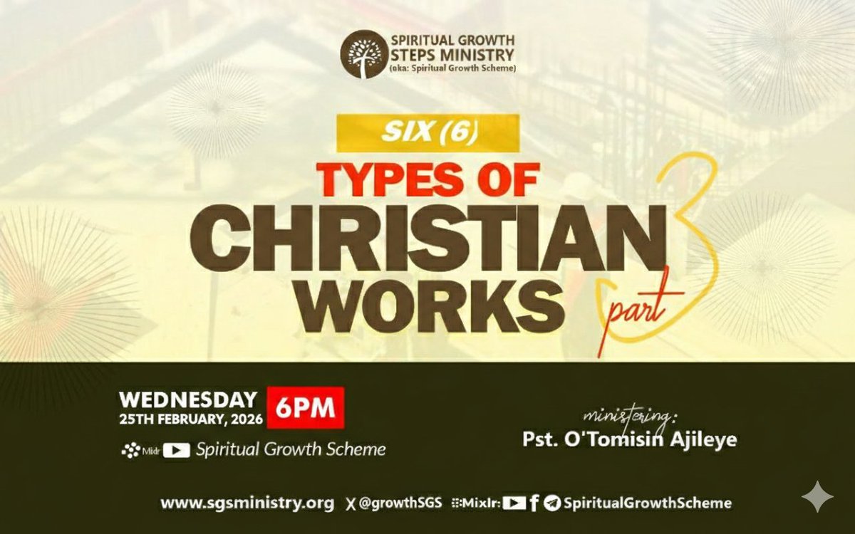 *💼THE SIX TYPES OF CHRISTIAN WORKS - PART 3 || PST. O'TOMISIN AJILEYE*

We have seen the life and works of a Gold Christian. Let's consider Silver &amp; Precious Stone Christians and how they differ in quality from Gold Christians. Join us today as we continue to dig into the Word