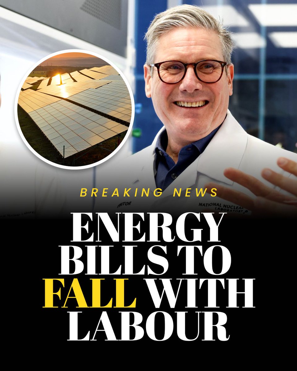 UKLabour's tweet image. With Labour, energy bills are coming down.