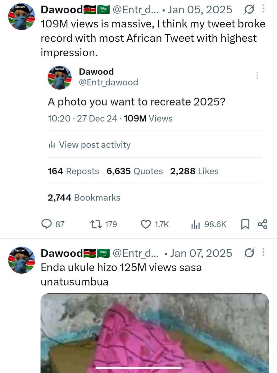 Meanwhile wewe uliweka Kenyans on Twitter kwa stand still juu umepata 160 millions views