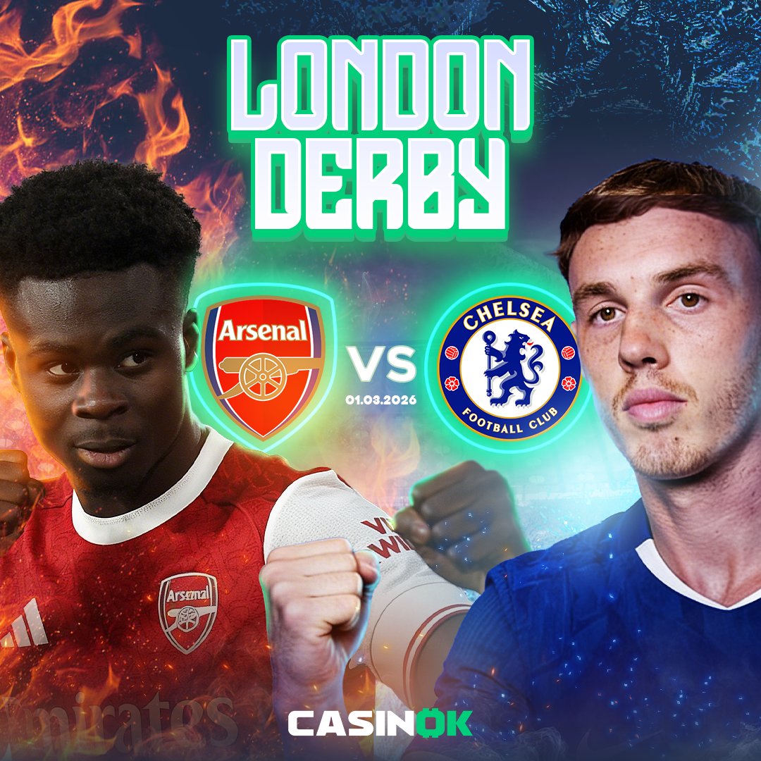 Time for a classic London Derby and classic Casinok 500$ GIVEAWAY 👑

How to enter:
1. Comment the first goalscorer of the game✅
2. Like &amp; RT✅

First 5 correct answers will get the share 💰

Entry will be closed 1 hour before kick-off ⏰

Go!

#PL #ARS #CHE