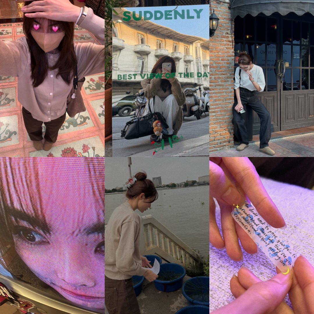 เป็น lil’dump เล็กๆที่ไม่เล็กเลยอะ เรื่องทั่วไปในชีวิตประจำวันอย่างทำกับข้าว อยู่กับที่บ้าน ออกไปทำผม ไปทำบุญ  ไปคาเฟ่  ไปเดินห้าง หรืออยู่บ้าน self-care มันคือความธรรมดาแสนเรียบง่ายที่สามารถทำให้เรามีความสุขกับสิ่งเล็ก ๆ ในแต่ละวันได้  

She’s invest in herself. She is indeed