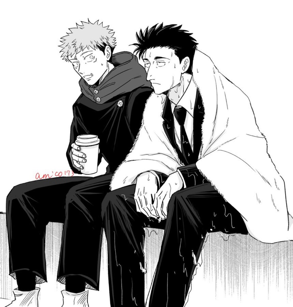 お風呂シーンの後。俳パロの🐯と🌻。再掲