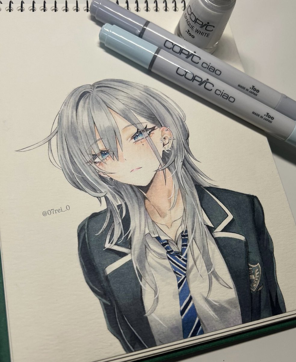 07rei_00's tweet photo. 灰宮先輩は怖くてかわいい /  #灰宮先輩
 
灰宮先輩先輩描かせて頂きました

 #模写
 #Copic https://t.co/WXgTLQ5Dg9