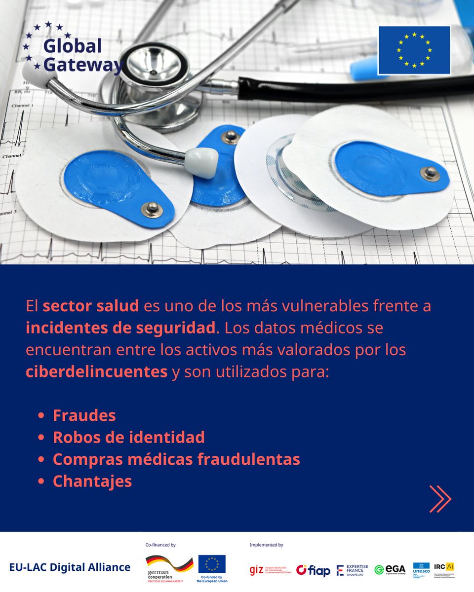fiap_es's tweet image. 👩🏽‍⚕️Cuidar es también proteger nuestros datos de salud.

🫱🏽Hoy arranca las jornadas de intercambio del ámbito sanitario entre profesionales y autoridades de la UE-Perú-Colombia-Ecuador.

Con #TalentoPúblico de @AEPD_es @Xunta @sanidadgob 

#GlobalGateway #EULACDigitalAlliance