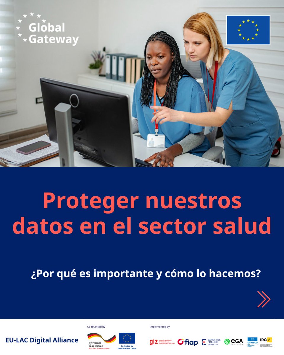 fiap_es's tweet image. 👩🏽‍⚕️Cuidar es también proteger nuestros datos de salud.

🫱🏽Hoy arranca las jornadas de intercambio del ámbito sanitario entre profesionales y autoridades de la UE-Perú-Colombia-Ecuador.

Con #TalentoPúblico de @AEPD_es @Xunta @sanidadgob 

#GlobalGateway #EULACDigitalAlliance