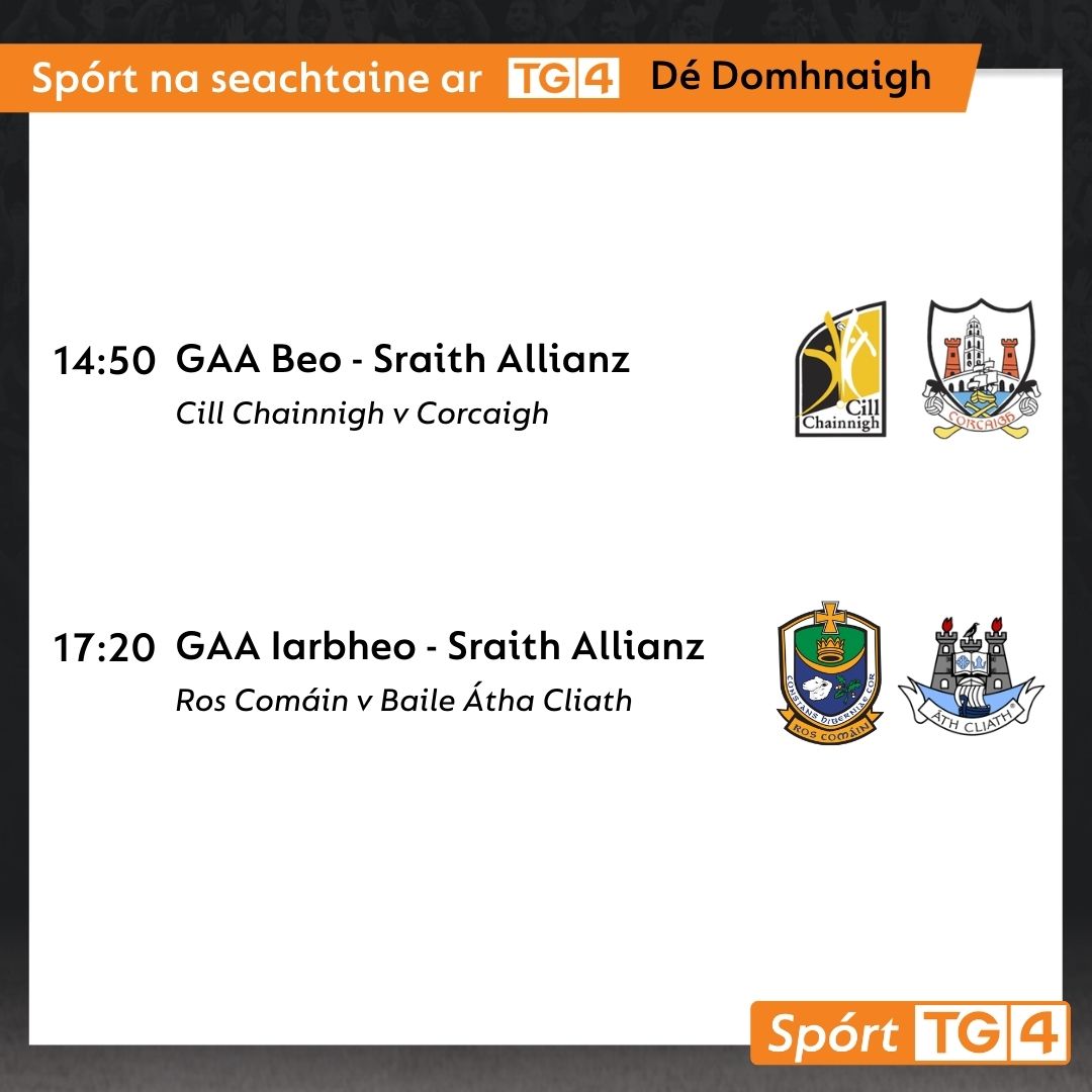 SportTG4's tweet photo. Spórt na seachtaine ar @TG4TV

#GAA #Hurling #football #Rugby #Handball https://t.co/7giz4sWr9k