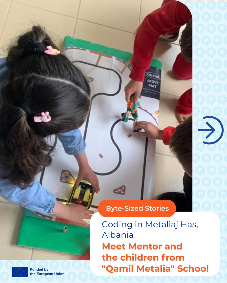 CodeWeekEU's tweet image. Meet new creators from Metaliaj Has,  Albania

Teacher Mentor is using micro:bits to turn passive users into active inventors. 🤖 
Students learned that mistakes = joy. Coding isn't just theory; it's about curiosity &amp;amp; creating the future. 🚀✨
#EUCodeWeek #EdTech #ActiveLearning