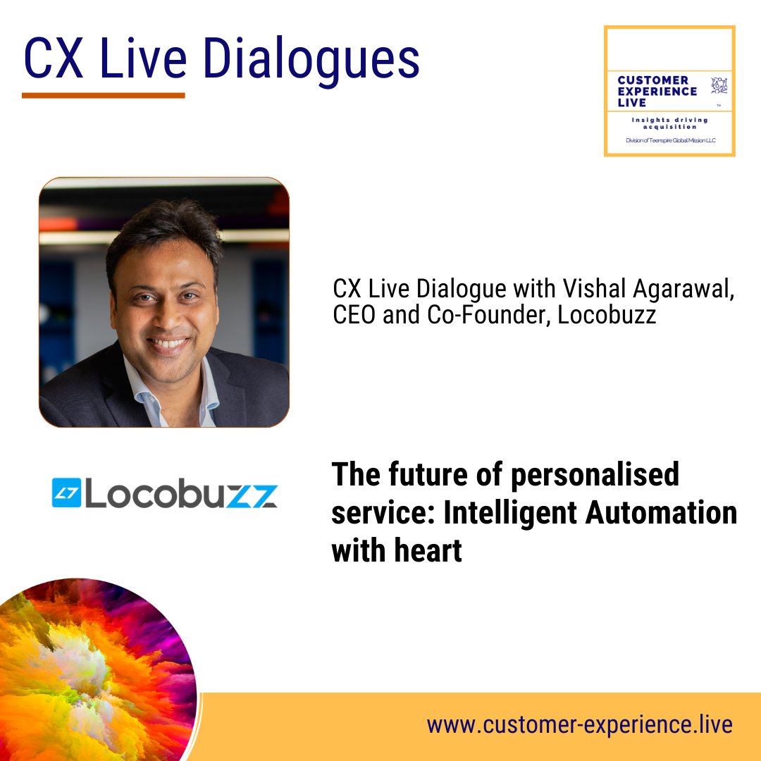 CXLiveTweets's tweet image. We spoke with Vishal Agarawal, CEO and Co-Founder, @LocoBuzzIndia, to explore what the future of personalised service looks like as AI becomes central to customer operations.

Watch the full interview: customer-experience.live/dialogues

#CXLive #TheExperienceShow #CXLiveTweets #Locobuzz