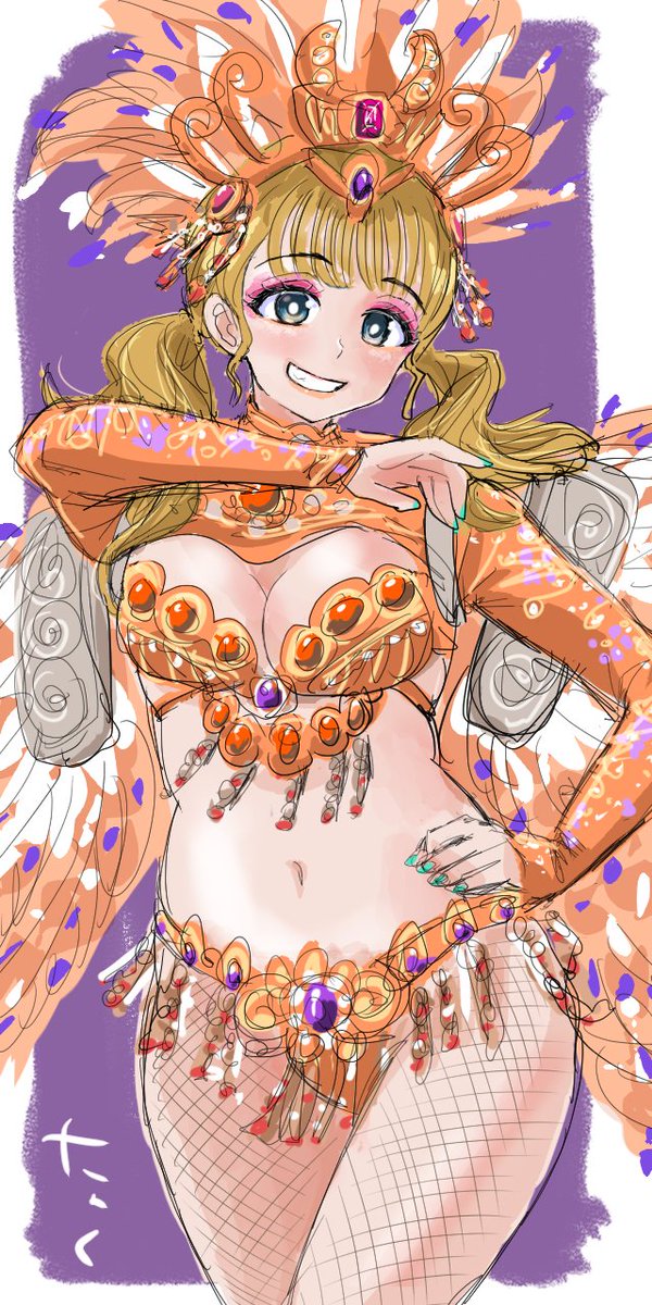 サンバガール84💃🏻完成    
#イラスト #illustration 