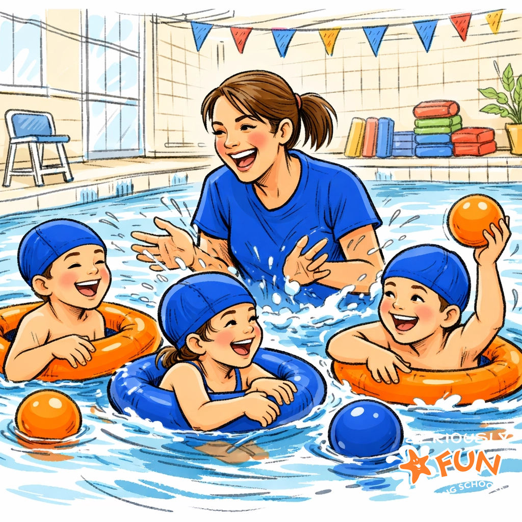 Kids learn best when laughing! 😂 Our Aylesbury &amp; Wycombe lessons combine games with expert teaching for BIG confidence. 🧡💙 Who knew learning to swim was this Seriously FUN? 💦

www.seriouslyfun.