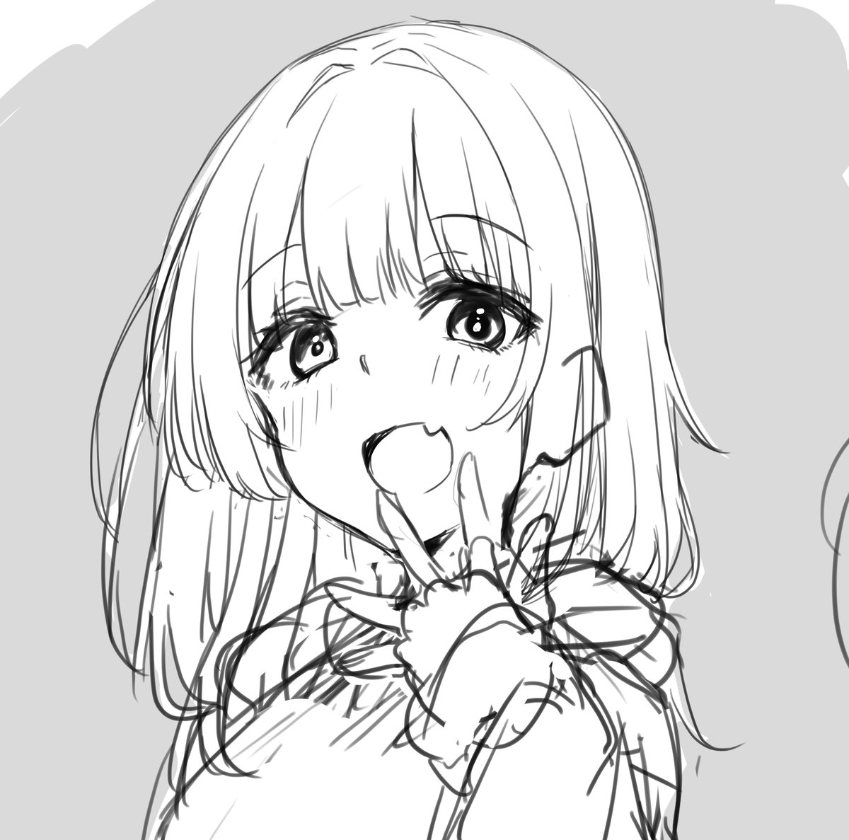 いろんな意味でお世話になりまくってる7割打者くらいの同人作家ちゃんの案出し中のラフ 