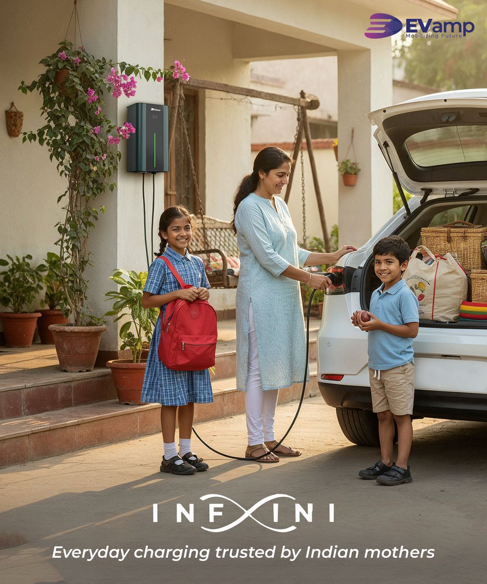 Everyday charging made simple, safe, and reliable. ⚡
Trusted home EV charging solutions designed for Indian families, because peace of mind matters.

#EVCharging #HomeEVCharger #ElectricMobility #IndianHomes #EVamp