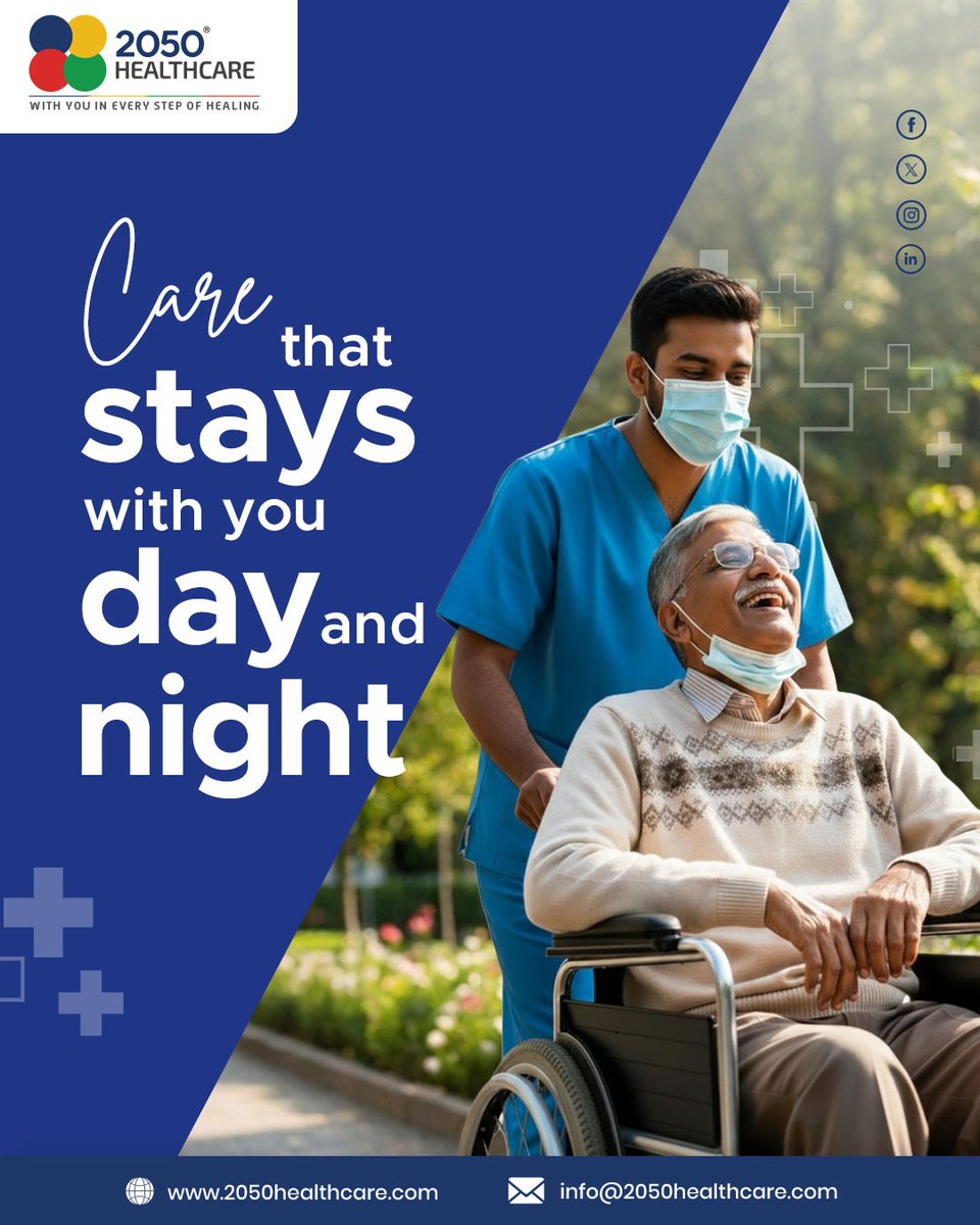 2050rehabcare's tweet image. #2050Healthcare brings expert care to your doorstep day and night so your loved ones always feel safe and supported 💙🏡

#HomeCareIndia #CareAtHome #ElderlySupport