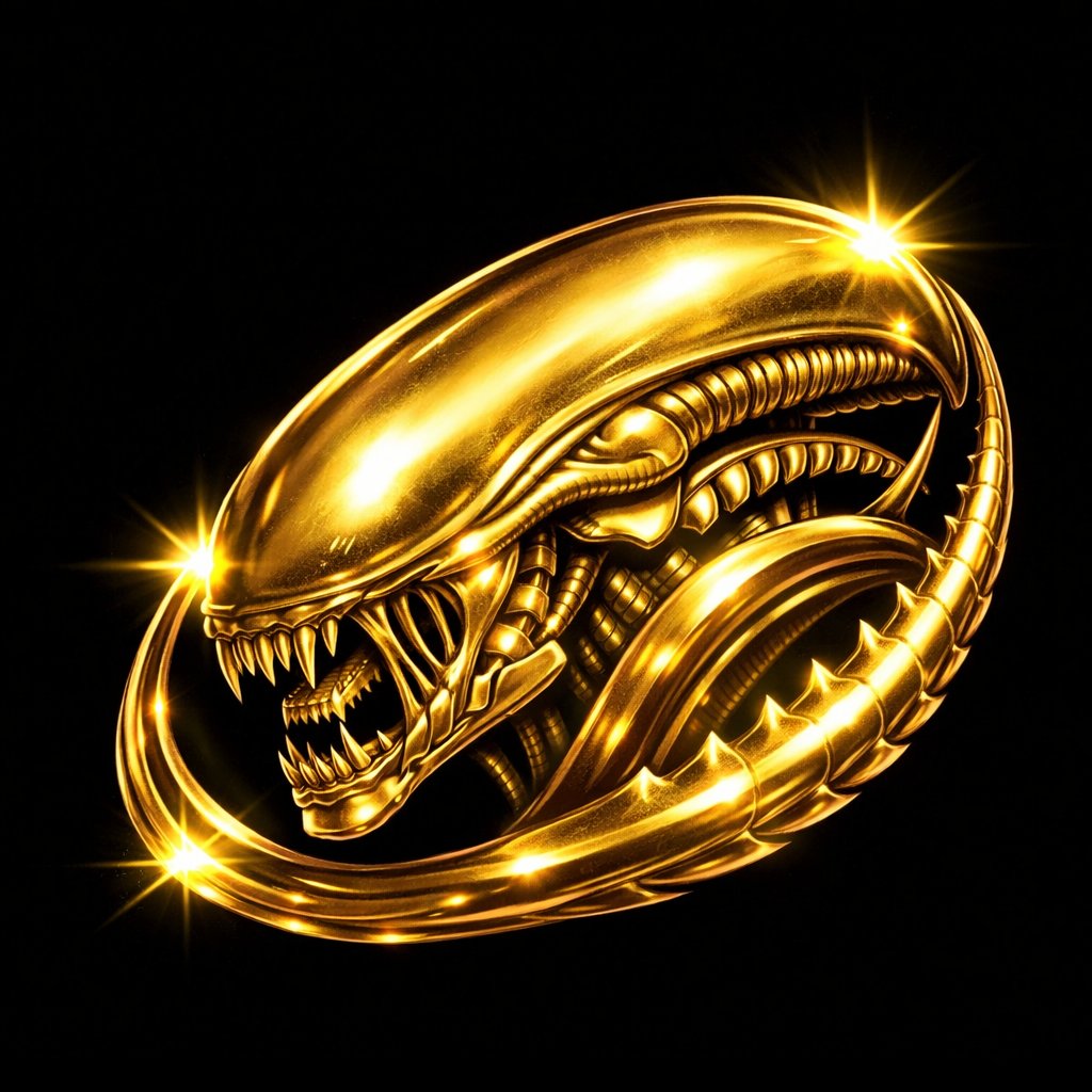 alien_ivi's tweet photo. GM!

#GM #GOLD #Xenomorph https://t.co/5RQBUxyQ1A