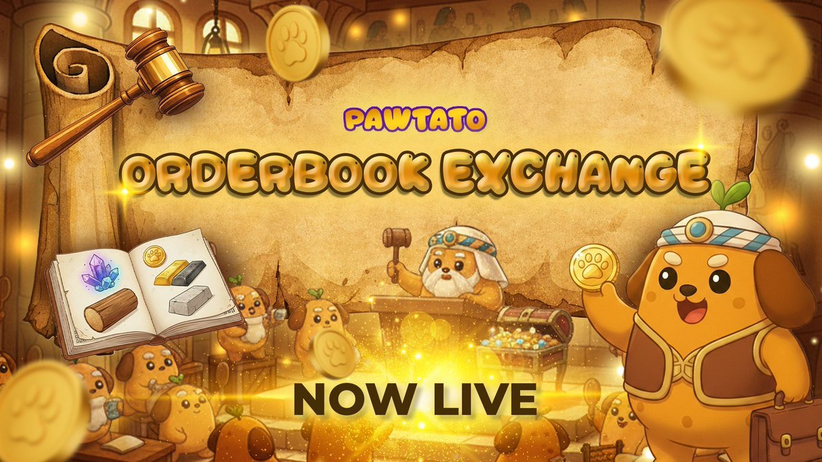 𝗣𝗮𝘄𝘁𝗮𝘁𝗼 𝗢𝗿𝗱𝗲𝗿𝗯𝗼𝗼𝗸 𝗘𝘅𝗰𝗵𝗮𝗻𝗴𝗲 𝗶𝘀 𝗟𝗜𝗩𝗘! 🌱 

Resource/TATO pairs are finally tradable again via our new in-game Exchange!

✅ Place limit order
✅ Execute market orders
✅ Convert resources simple &amp; fast

Trade through real order books with transparent