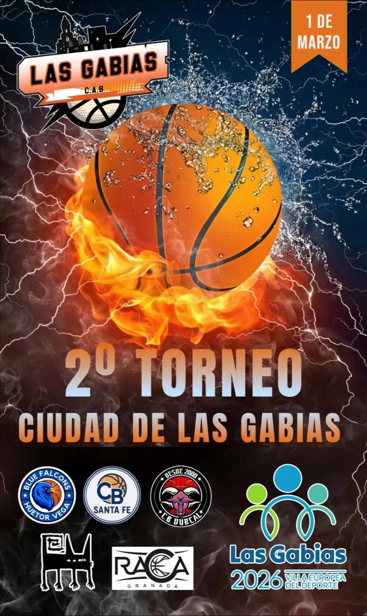📢 🏀 📢 Este domingo dia 1 de marso vuelve el torneo Ciudad de Las Gabias de basket. El club vuelve a reunir a mas de 300 deportistas en un evento que se consolida año a año.
Mucho baloncesto 🏀 🏀. Castillos hinchables 🎊, mucha música🎶 y premios para todos los participantes