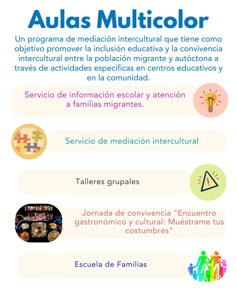 ¿Buscas apoyo escolar y un espacio de integración? ¡Aulas Multicolor es para ti!

Consulta esta publicación de Instagram de @lucenaacoge instagram.com/p/DVLUYAuAjXB/… 

🔗 Más información en lucenaacoge.org

@redacoge @redacogecomunicacion @educaand