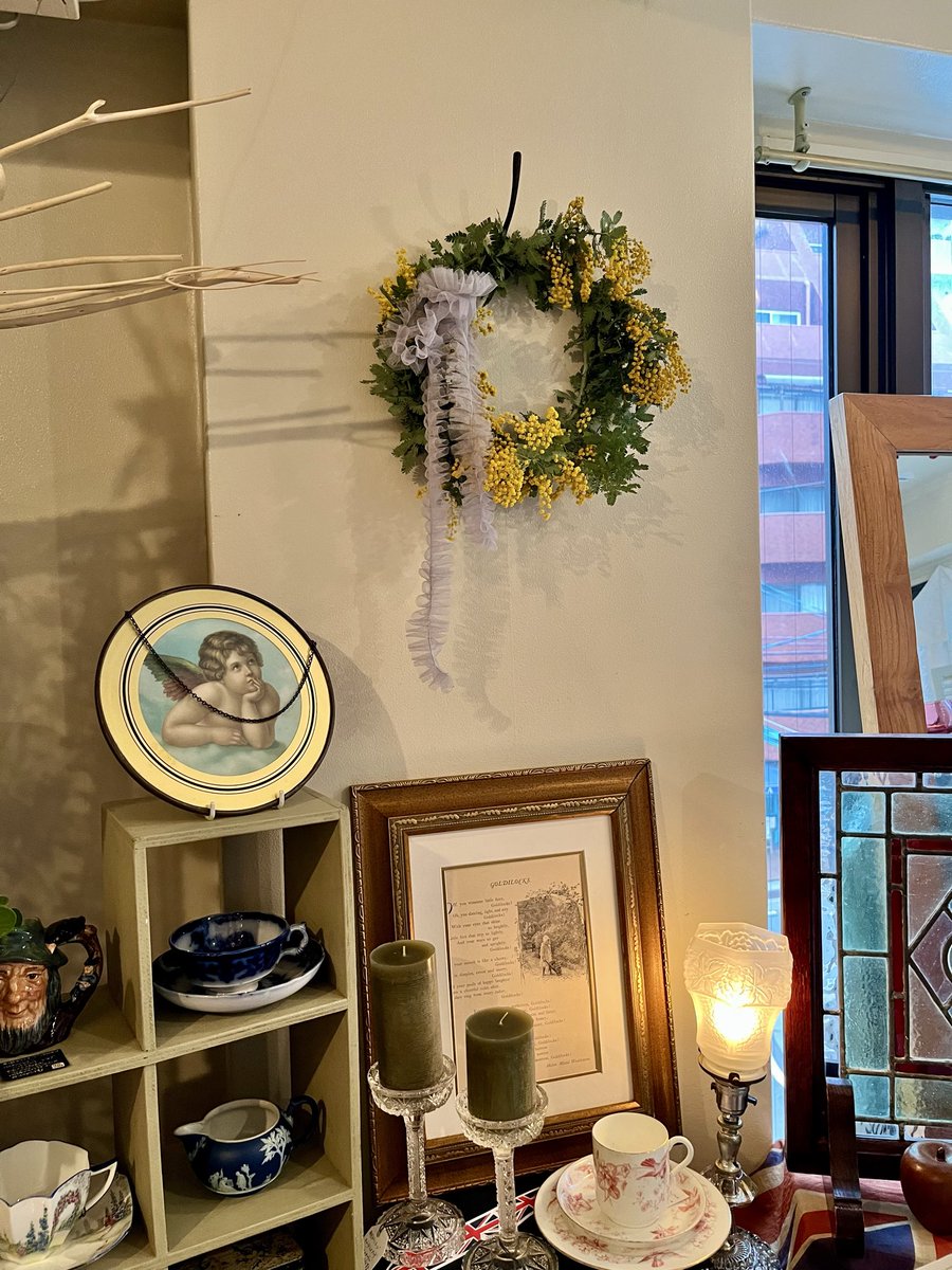 ミモザはリースにして♪ ☺️