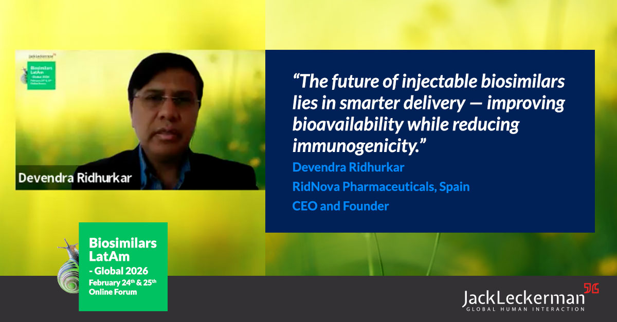 LIVE at #BiosimilarsLatAm:

Devendra Ridhurkar (RidNova Pharmaceuticals 🇪🇸) on nanotechnology &amp; injectable #biosimilars:
Lipid nanoparticles, exosomes &amp; cell-based therapies are advancing targeted delivery, stability &amp; personalized medicine.

Final session block ahead.
Join us.