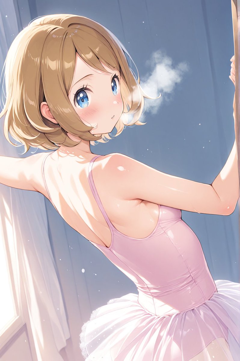 tototo1ototot's tweet image. バレェの練習風景。
次は誰の練習風景が見たい？

Ballet practice.
Whose practice do you want to see next?
#Serena  #Lillie #Pokemon 
SFW anime-style AI illustration. No nudity, no suggestive content.