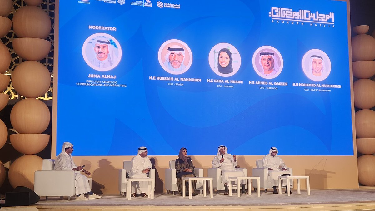 Hala Matar Choufany &amp; Thomas Hazinski, joined Ramadan Majlis in Sharjah. A highlight was a panel with Ahmed Alqaseer CEO of <a href="/_Shurooq/">Shurooq شروق</a> sharing business updates. Another was the Sharjah Women Impact Fellowship Program Graduation, recognising individuals shaping the region’s future.