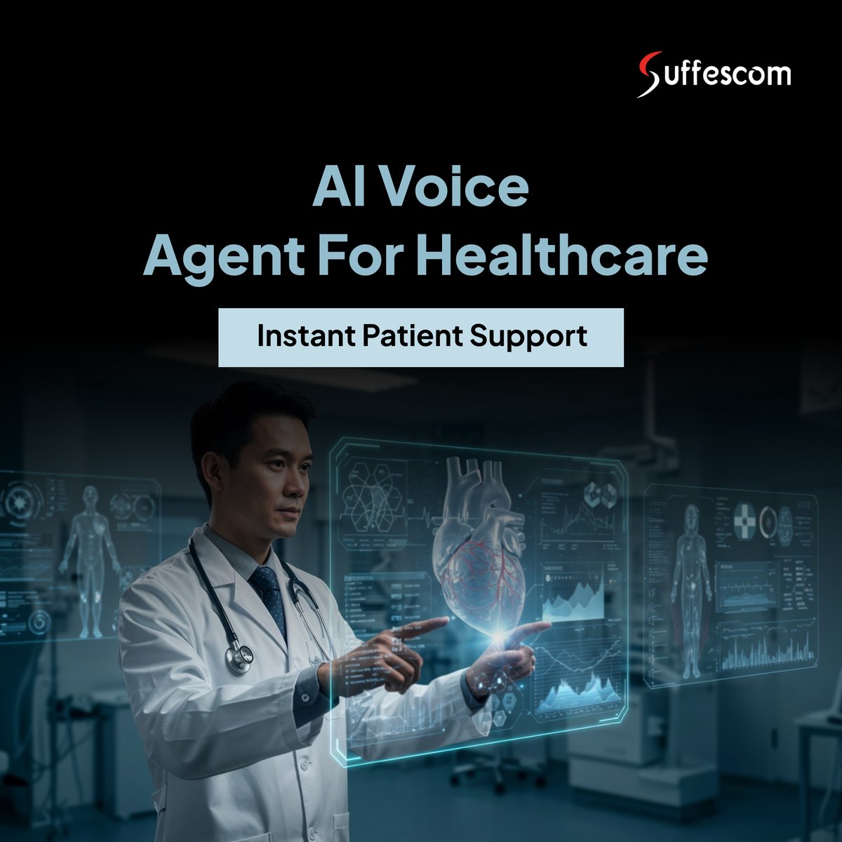 suffescom's tweet photo. Healthcare communication requires speed and precision. An #AI #Voice #Agent for #Healthcare automates patient interactions, streamlines #appointment workflows, and delivers 24/7 intelligent #support while ensuring data security and compliance.

#HealthcareAI #AIVoiceAgents https://t.co/Hlm0fnSaa4