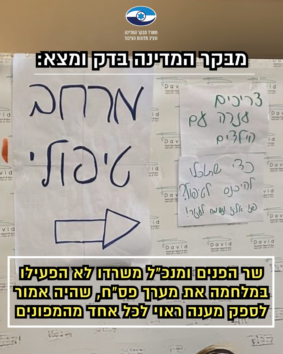 משרד מבקר המדינה ונציב תלונות הציבור tweet media