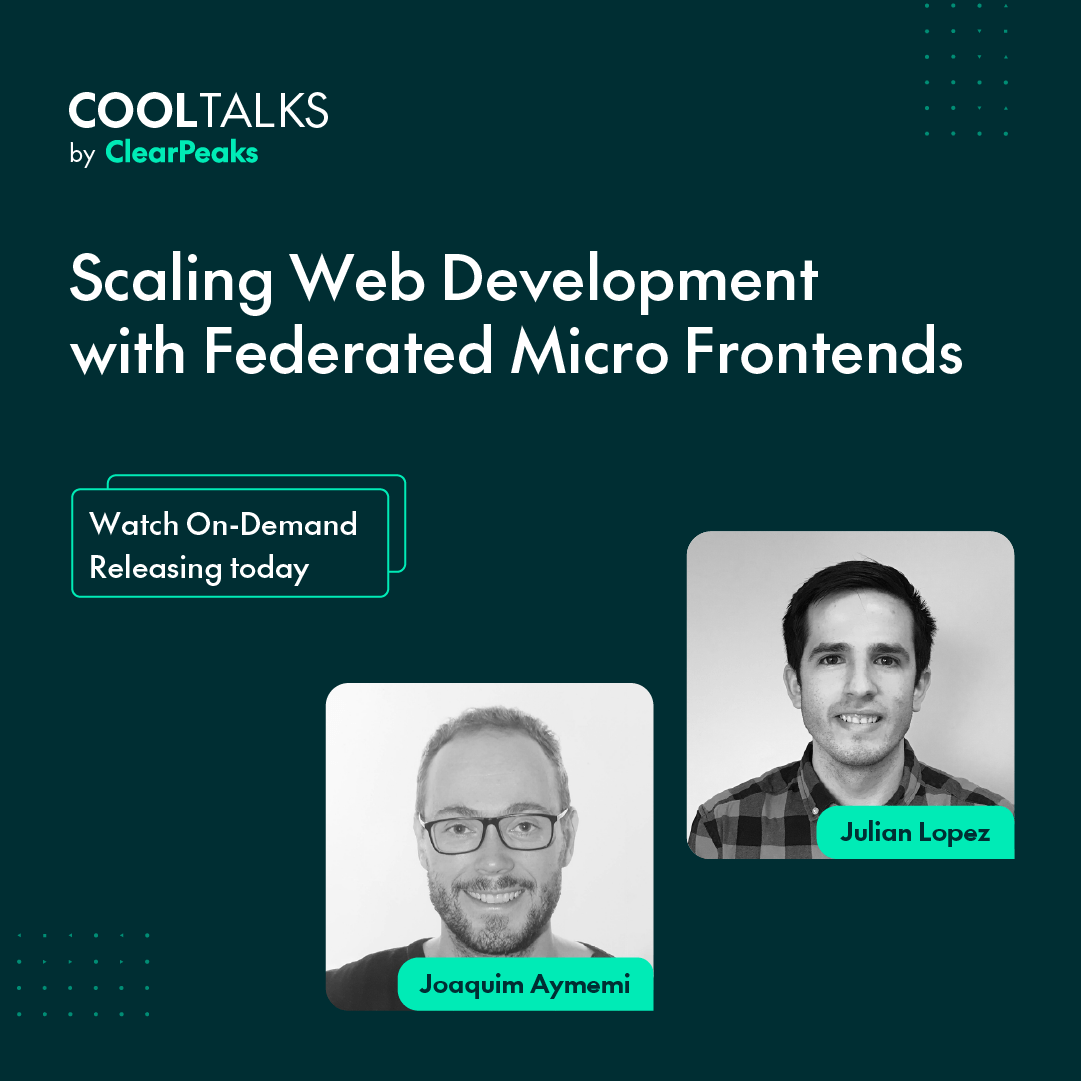 Join us today for a very interesting CoolTalks session, where we explore Federated Micro Frontends, and demonstrate how they enable scalability and faster release cycles.

Don’t miss it! Register now: hubs.la/Q044B9Sn0

#webdevelopment #microfrontends