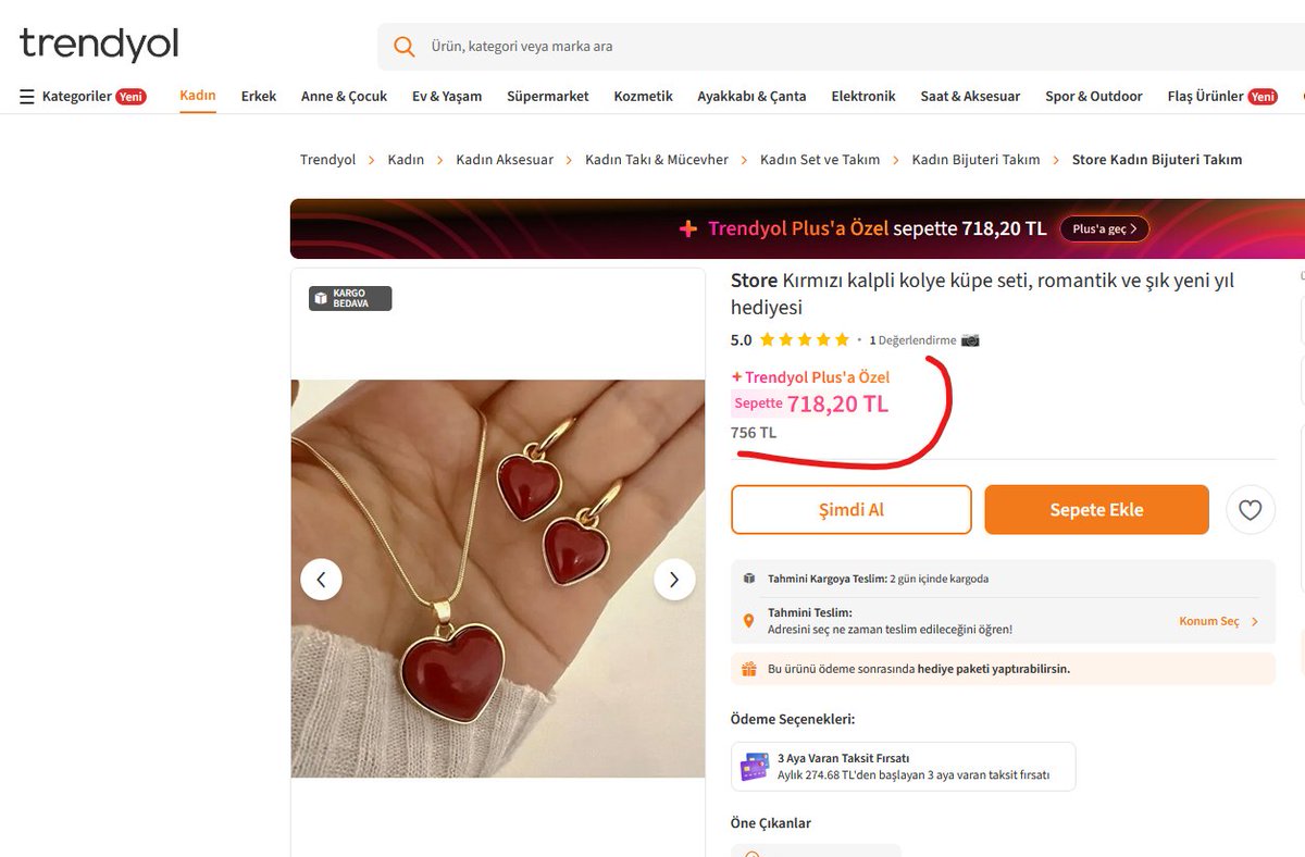 Temu Almanya:   99 TL
Trendyol            :  718 TL

7 kat fark.

İthalatçılara kazandırmak zorunda mıyız?

30 Euro hakkımızı geri istiyoruz.

Takip <a href="/siviltepki/">Sivil Tepki</a>