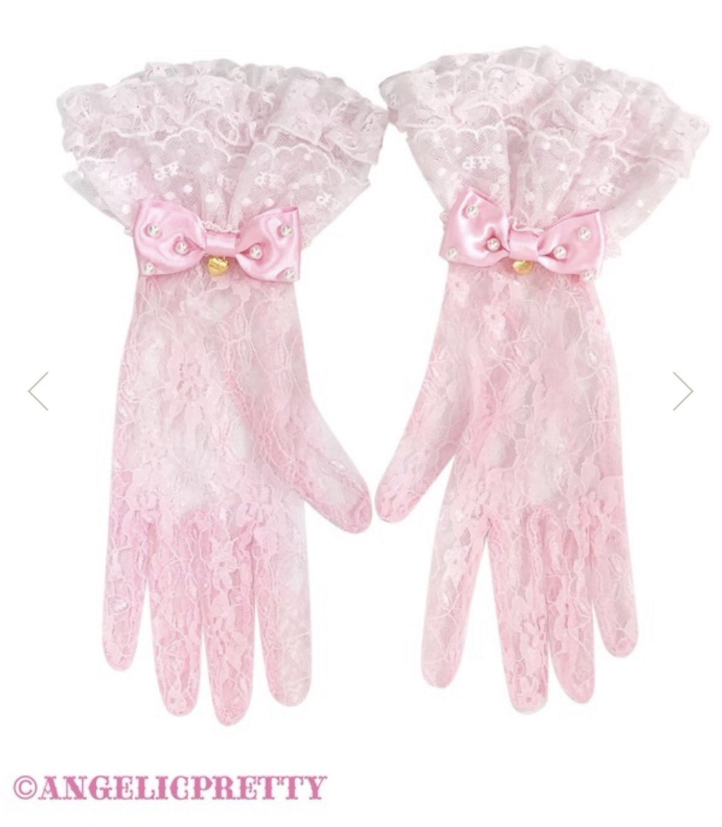 🎀原宿店再入荷情報🎀 🤍フリルレース手袋…シロ、ピンク こちら再入荷