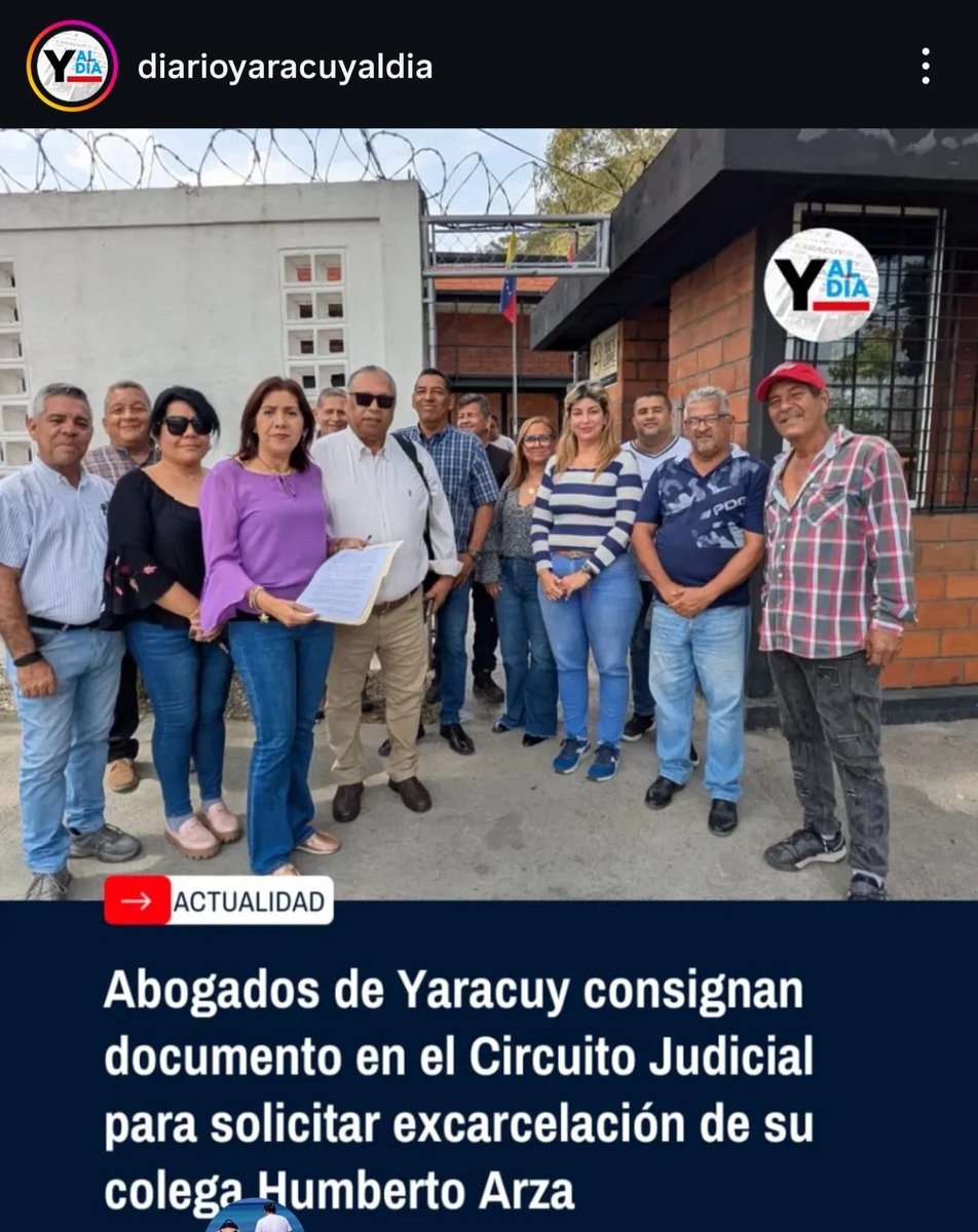 Seguimos luchando por la libertad del colega Humberto Arza. Detenido por un comentario en un grupo de WhatsApp. Sometido a trato cruel, al ser operado de una rodilla y enviado a la celda de inmediato.