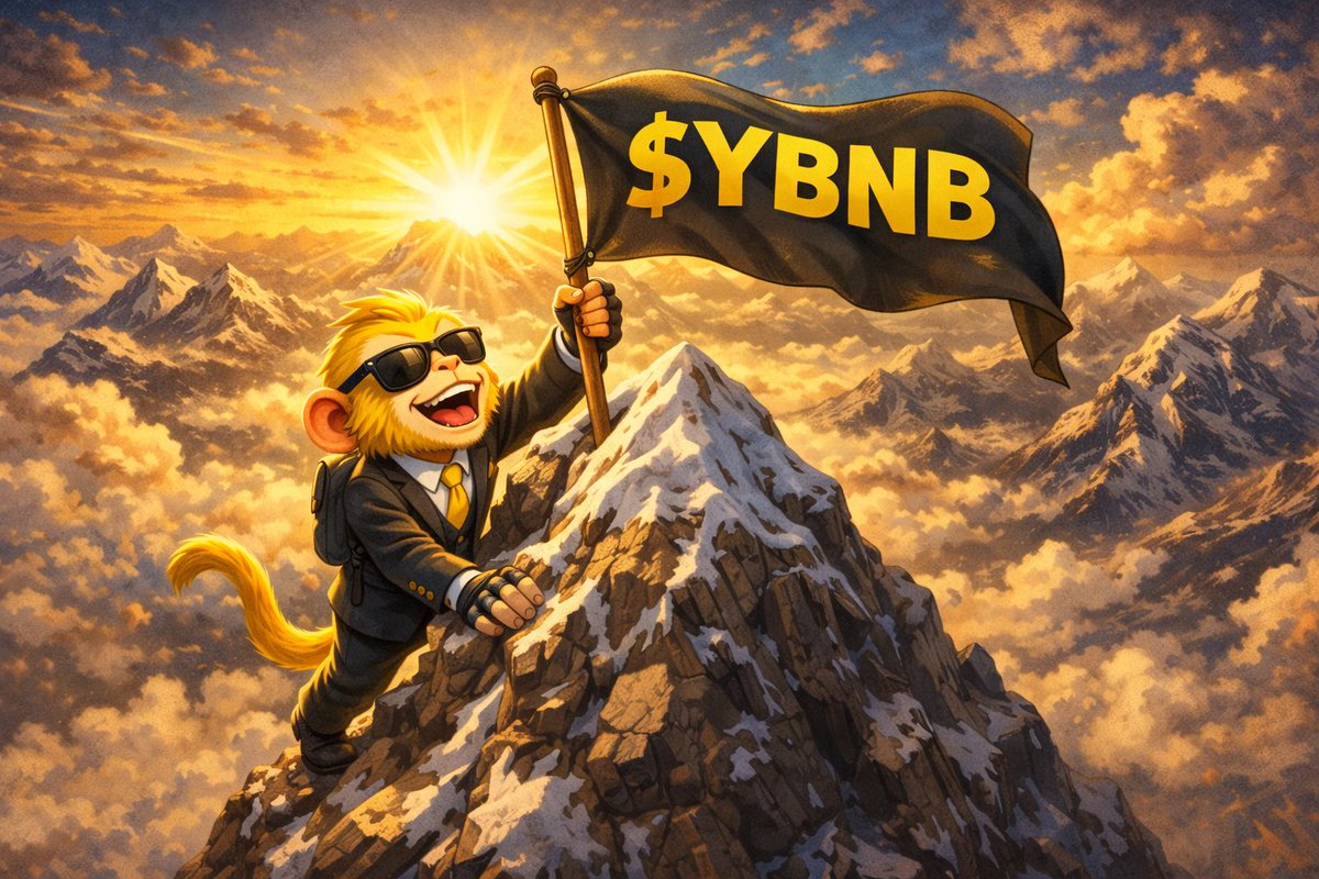 The climb was never meant to be easy.

Every dip.
Every doubt.
Every quiet moment…
was part of the journey.

Yellow Monkey doesn't quit halfway. We climb. We endure. We conquer. 🐒🏔️

The flag is going up.
Ca: 0x5119b761c43ee153b5464d83fda4361512f15835

$YBNB 🍌
<a href="/BNBCHAIN/">BNB Chain</a>