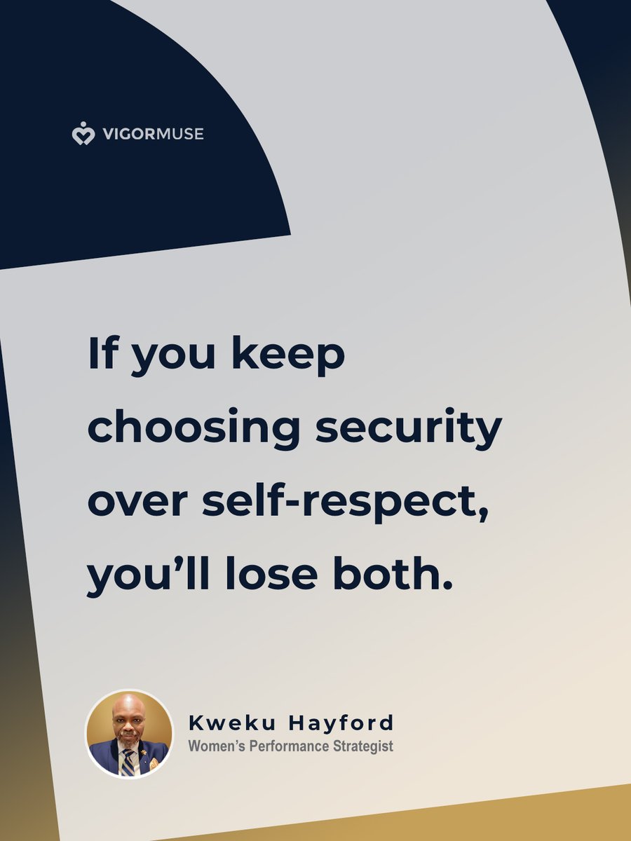 VigorMuse's tweet photo. If you keep choosing security over self-respect, you’ll lose both.

#ambitiouswomen #goals #vigormuse https://t.co/f977vZn7ZP