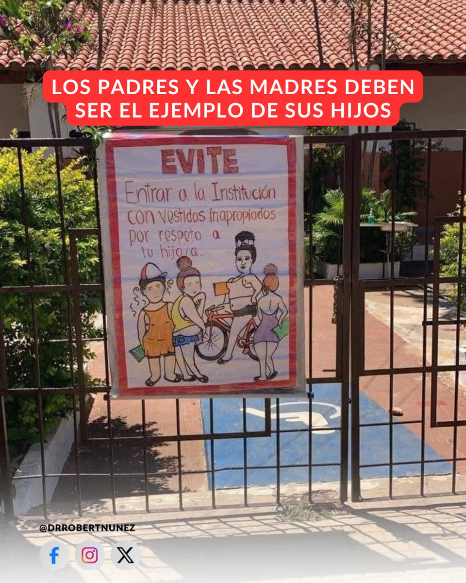 drrobertnunez's tweet photo. Los niños y los adolescentes observan todo. Más de lo que creemos.

Y si nosotros hablamos de límites, respeto y normas… pero no las aplicamos en nuestra propia conducta, el mensaje que les estamos dando se contradice solo.
Esto no solo pasa en las escuelas y colegios. Pasa en reuniones, en actos, en cualquier espacio donde existen reglas y un contexto específico.

Yo sé que somos libres. Nos podemos vestir como queremos. Tenemos derecho a expresarnos. Pero cada ocasión tiene su lugar.

Mamá, no es coherente exigir orden y disciplina si vas a una reunión escolar con un escote muy marcado o una calza o una pollera corta.
Papá, tampoco si vas con short de fútbol y camisilla… o con tu remera camisilla del exa o la remera de tu club como si fuera un evento casual o como si fueras a ir a la cancha (no importa si es una escuela pública o privada)

El claro ejemplo del  Colegio Nacional Presidente John F. Kennedy donde la directora de la institución recordó en un aviso  la vigencia de sus normas internas sobre presentación personal y comportamiento, incluyendo restricciones sobre vapeadores y otros aspectos del reglamento institucional. Más allá de opiniones, las normas existen y se respetan. (podes estar o no de acuerdo). 
 
*Igual siempre les explico que los vapeadores en adolescentes tiene riesgos reales para la salud. (y ya vapean desde el 7mo grado) 

*Los piercings pueden generar lesiones importantes si se enganchan durante actividad física y muchos de esos casos terminan atendidos en urgencias.

*El cabello suelto durante educación física puede provocar accidentes graves, incluso la llamada avulsión del cuero cabelludo, una lesión por tracción donde el cabello se engancha y puede desprender parte del cuero cabelludo.

Muchas normas no buscan limitar identidad.
Buscan prevenir riesgos y ordenar la convivencia.

Si queremos hijos que respeten reglas, tenemos que ser adultos que respeten espacios.

Porque al final, ellos no aprenden por lo que les decimos…
Aprenden por lo que nos ven hacer.

Elegí ser un ejemplo.