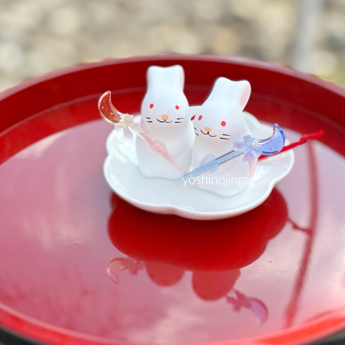 🌙🐇ちょこんとうさぎのおみくじさん（お月さま） 残りわずかとなり