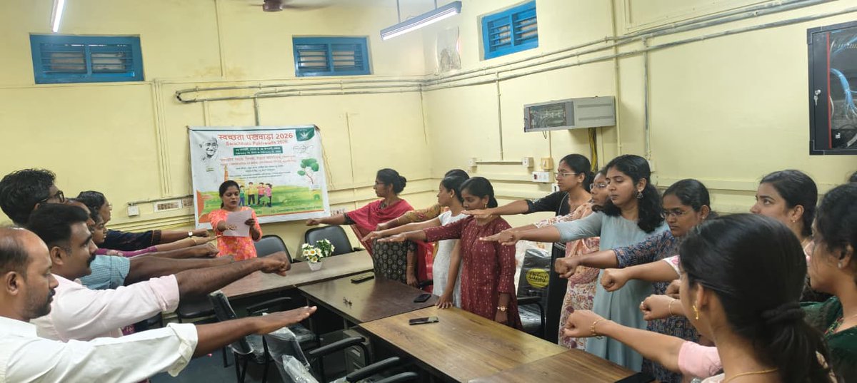 AlappuzhaDo's tweet photo. As part of Swachhata Pakhwada 2026 activities -Swachhata Oath to the employees by the Head of the
Office on 17.02.2026. https://t.co/sUppdZ59LN