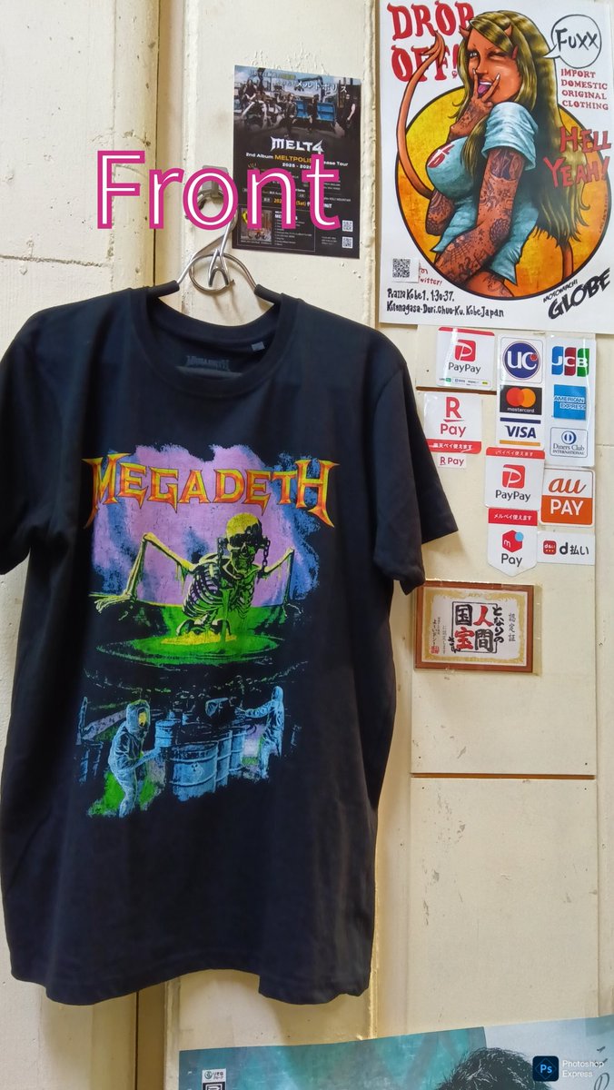 GMotomachi's tweet photo. #MEGADETH, #正規商品,CONTAMINATED,Front& #BackPrint, #オフィシャル, #公式 #ライセンス, #神戸, #三宮高架下, #メタルTシャツ, #ロックTシャツ, #バンドTシャツ, | #MOTOMACHIGLOBE三宮( #元町GLOBE三宮) https://t.co/x7oQprbyy6 https://t.co/z9rxw4mrb0