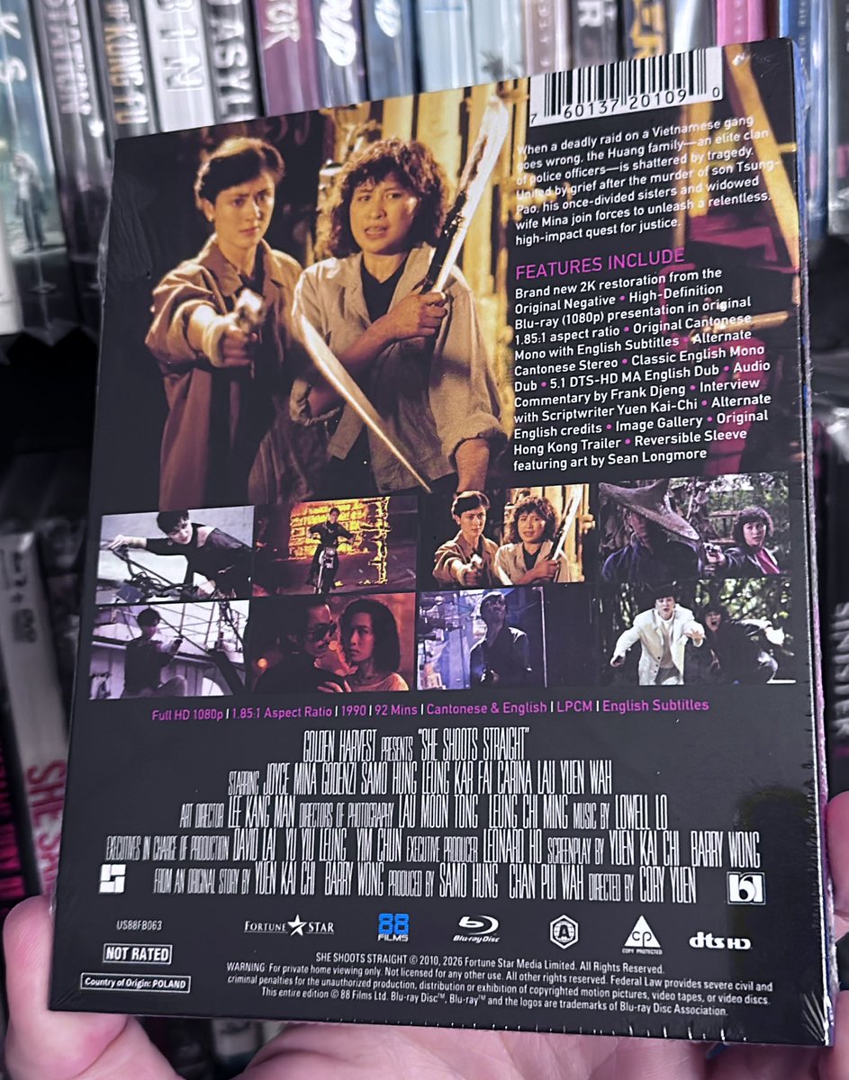 BasementBlus's tweet photo. New release from @88_Films on #bluray. She Shoots Straight with a #slipcover. This gets great reviews and I look forward to checking it out. 
#physicalmedia #mvdentertainmentgroup #88films https://t.co/ZGdODSxoLX
