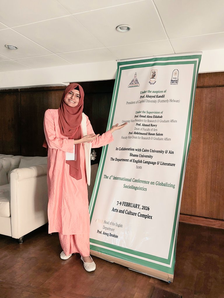 getfluent2's tweet photo. Excited to start off the year with an international conference, Globalising Sociolinguistics (GloSoc4) in Cairo Egypt. Plus got to go on my first international trip Alhamdullilah. Yaaay! https://t.co/N4yirhUgEz