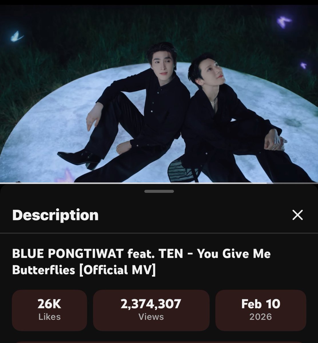 อยากไป 3M แล้วจ่ะ อย่างน้อยๆวันนี้เราไปให้ถึง2.5 กันเร้วๆๆๆ 💜💙🦋 

#YouGiveMeButterflies
#BLUExTENYouGiveMeButterflies
