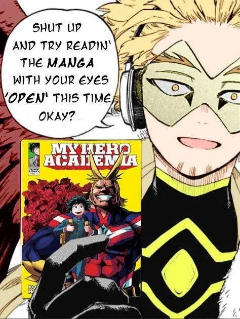 #MHA
They definitely read and watched MHA with their eyes closed and their ears plugged.

Deku, Iida and Shoto all got lectured about fighting Stain alone by the heroes and police chief

The Bakugo Rescue team got lectured by Aizawa and almost expelled after Kamino Ward if not