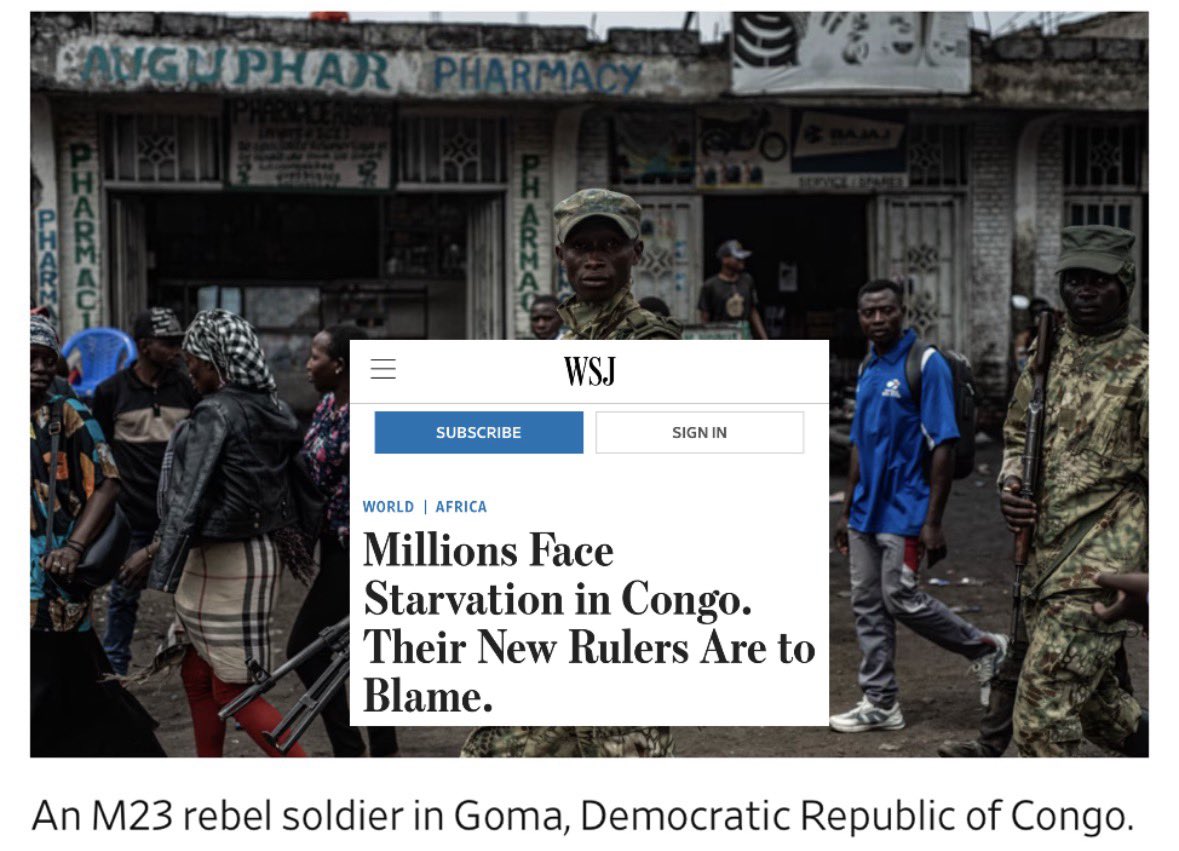 À lire cet article très critique envers le M23/Rwanda qui met en avant la responsabilité directe des « nouveaux dirigeants » dans l’aggravation de la souffrance des habitants des parties du Kivu sous occupation rwandaise.

Dans l'est de la République démocratique du Congo