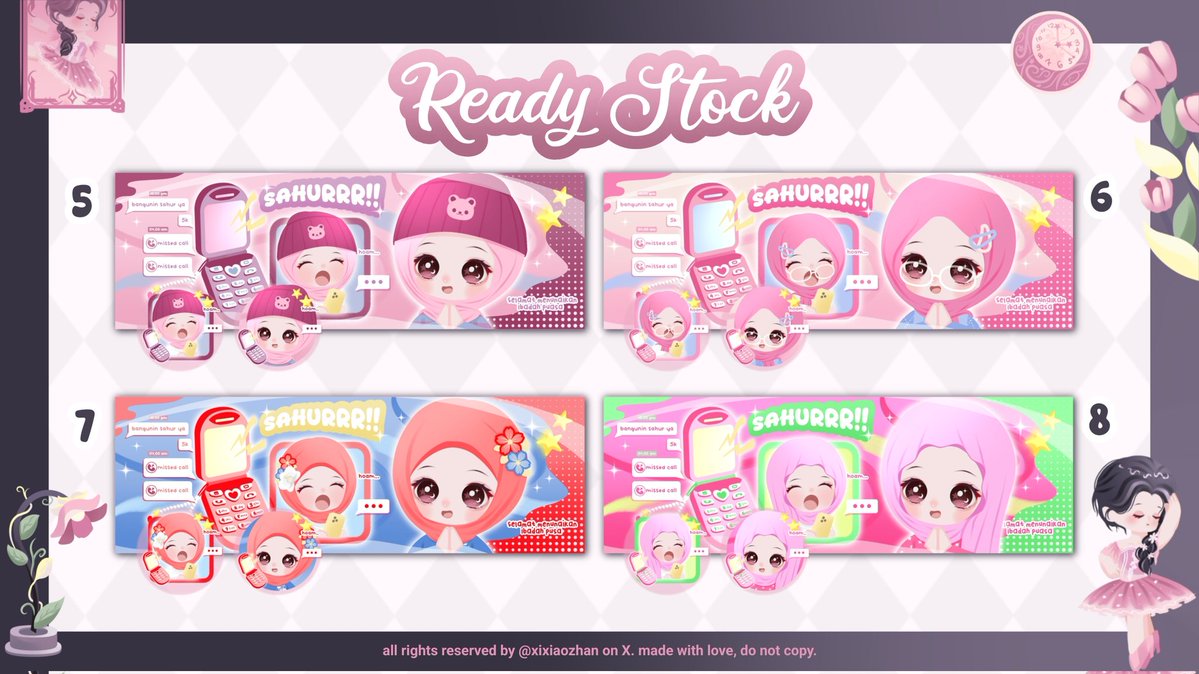 ㅤ
      🌷˖˚Help repost, thank you૮˃‌֊ ˂‌ აᵎᵎ🎀ིིྀ

Hii aku membawa 8️⃣ layout ready stock dari katalog baru aku ᨳິ🧕 tema puasa non museᵎᵎ ⏰️ boleh dijemput sekarang juga melalui dm/wa, 💌@ after dm yaaw💗

 ͟͟͞͞➳ #zonauang ♡