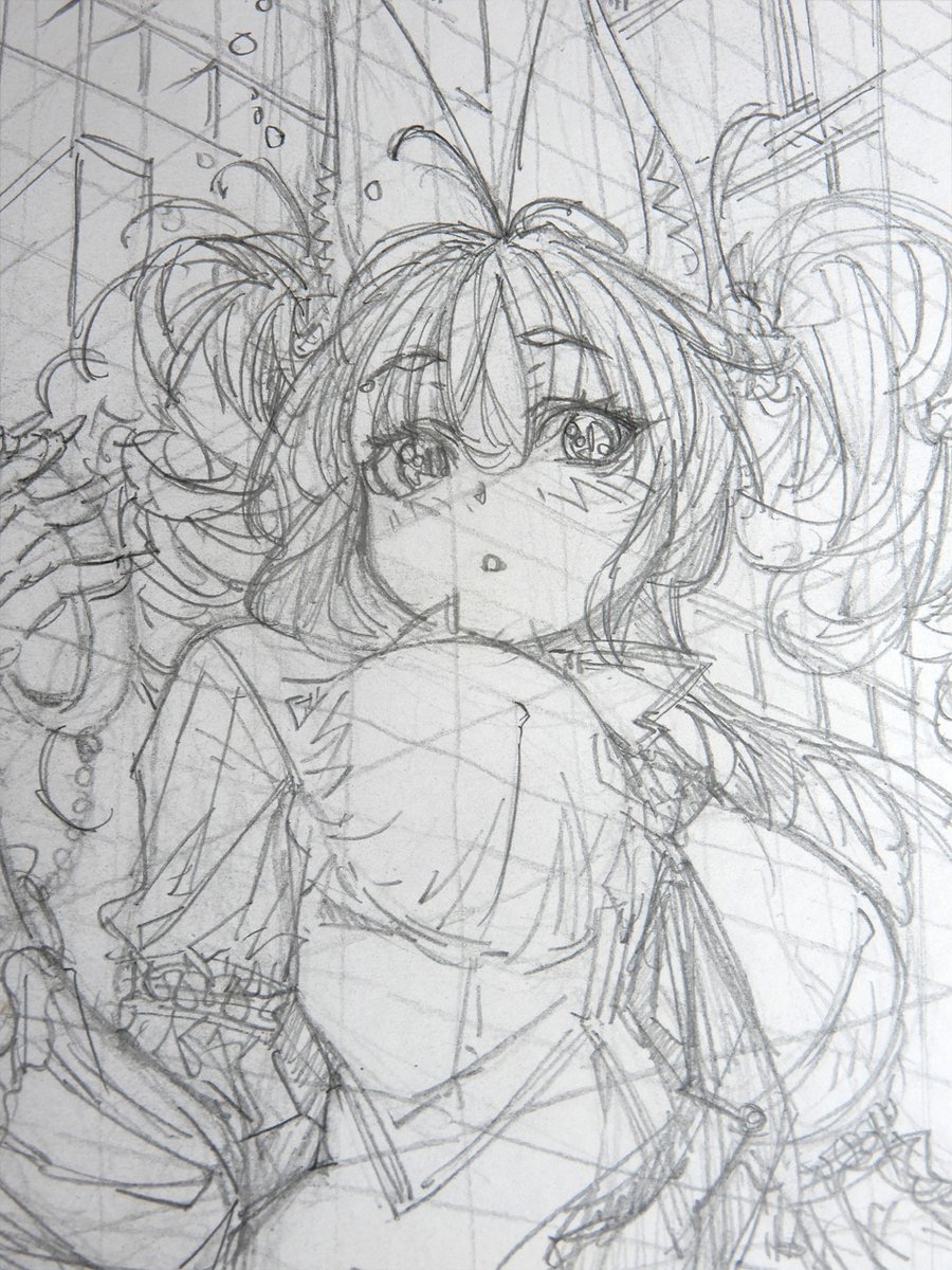 ラフ。線画を撮り忘れてしまった……。