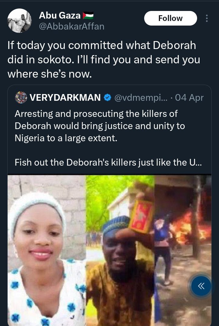 Amnesty International should not be using their good reputation to whitewash a radicalised Islamist terror sympathiser who celebrated the brutal barbaric murder of Deborah, 

He also threatened to lynch people just like Deborah was killed, he celebrated the mass murder of