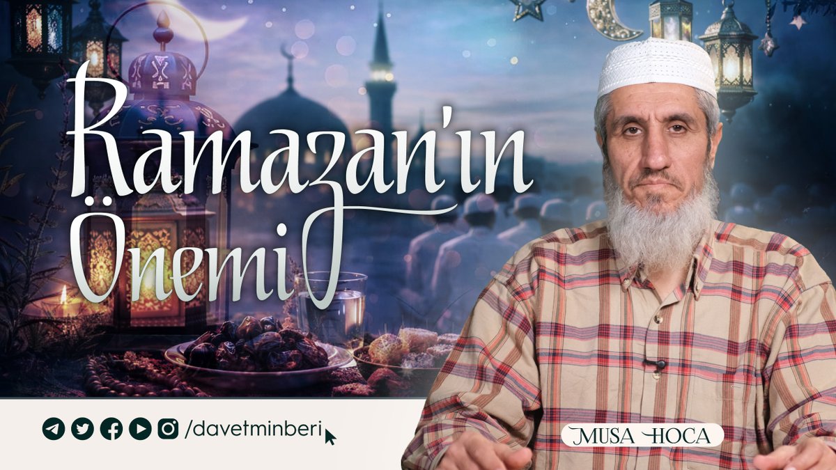 DavetMinberi1's tweet photo. Ramazanın Önemi ve Salih Ameller | Musa Hoca
4K YouTube: https://t.co/6vBzgaCXAl
#Ramazan #RamazanAyı #RamazanDersi #RamazanNasihati #11AyınSultanı #Oruç #Takva #NefisTerbiyesi #KuraniKerim #KuranAyı #Hatim #Zikir #davetminberi #musahoca https://t.co/Q9pdty15YD