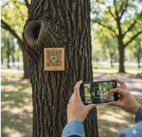 ParksAkatsuka's tweet image. アートイベント【東京五感公園～木々たちの学芸会～】
開催中！園内１０か所の木に貼ってあるQRコードをスマホで読み取りYouTubeにアクセスすると「木のつぶき」が聞こえます。#つぶやき　#五感　#QR　#赤塚公園