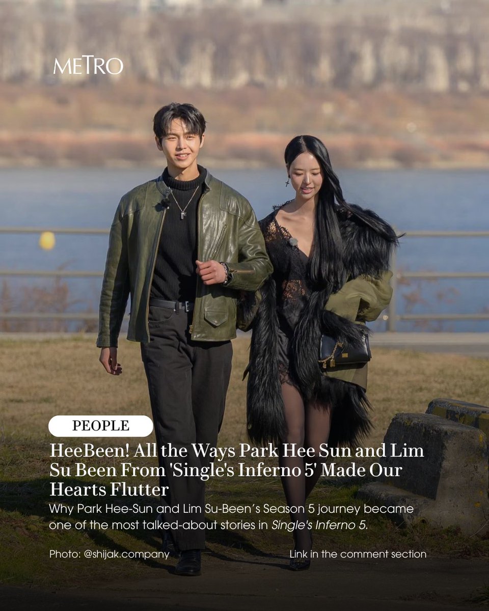 metrodotstyle's tweet photo. The sparks were subtle, the glances lingered a little longer, and suddenly we were all invested! #ParkHeeSun and #LimSuBeen gave “Single’s Inferno 5” one of its most heart-fluttering storylines.

Read more in the comment section.

Photo: @shijak.company https://t.co/l27kvTjHni
