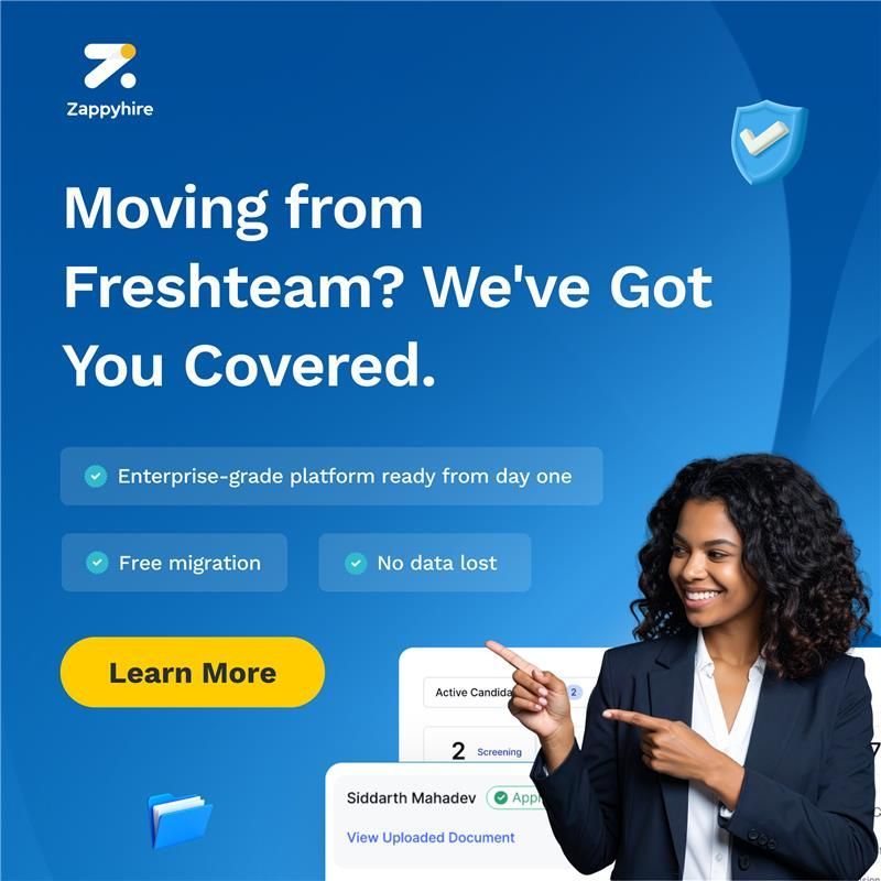 Looking for a Freshteam alternative due to its sunset? If your team is currently figuring out next steps, feel free to reach out. Our team will be happy to walk you through what the transition actually looks like before you decide anything. Reach out - zappyhire.com/migrate-from-f…