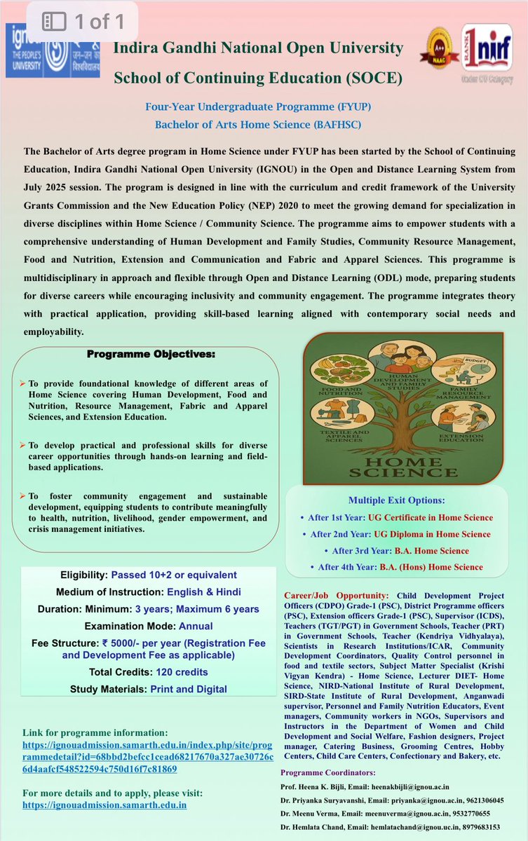 The deadline to Admission to both ODL and Online Programmes offered by IGNOU extended till 28th Feb, 2026.  
Join Now !  

ODL Admission portal: ignouadmission.samarth.edu.in